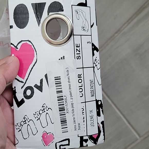 Nude Patent Dress Sandals for Girls size 3 - Picture 6 of 8